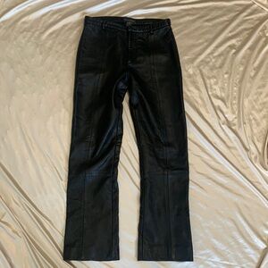 Banana Republic Black Leather Pants - Size 2 Petite / 2P — 27” inseam